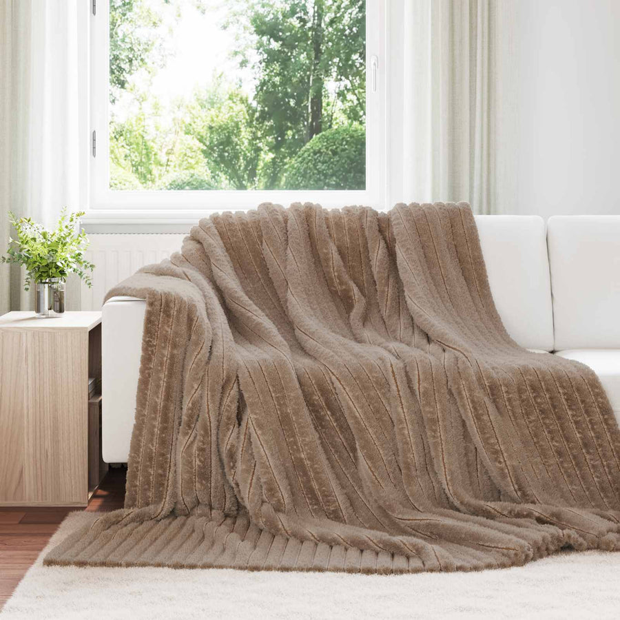 Kleden 6 stuks Kameel 240 x 220 cm Fleece