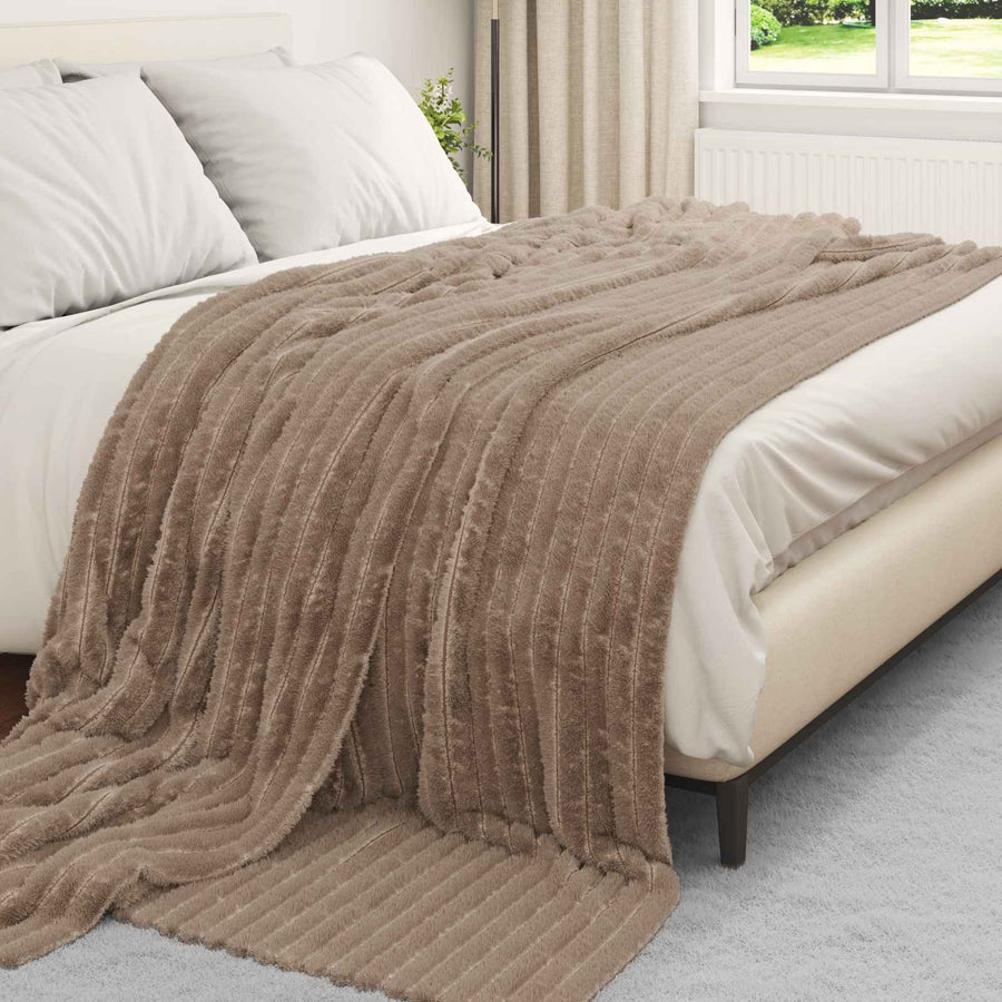 Kleden 6 stuks Kameel 270 x 240 cm Fleece