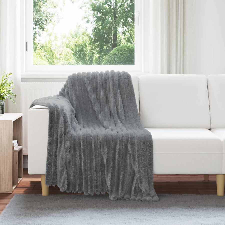 Kleden 6 stuks Donkergrijs 150 x 130 cm Fleece