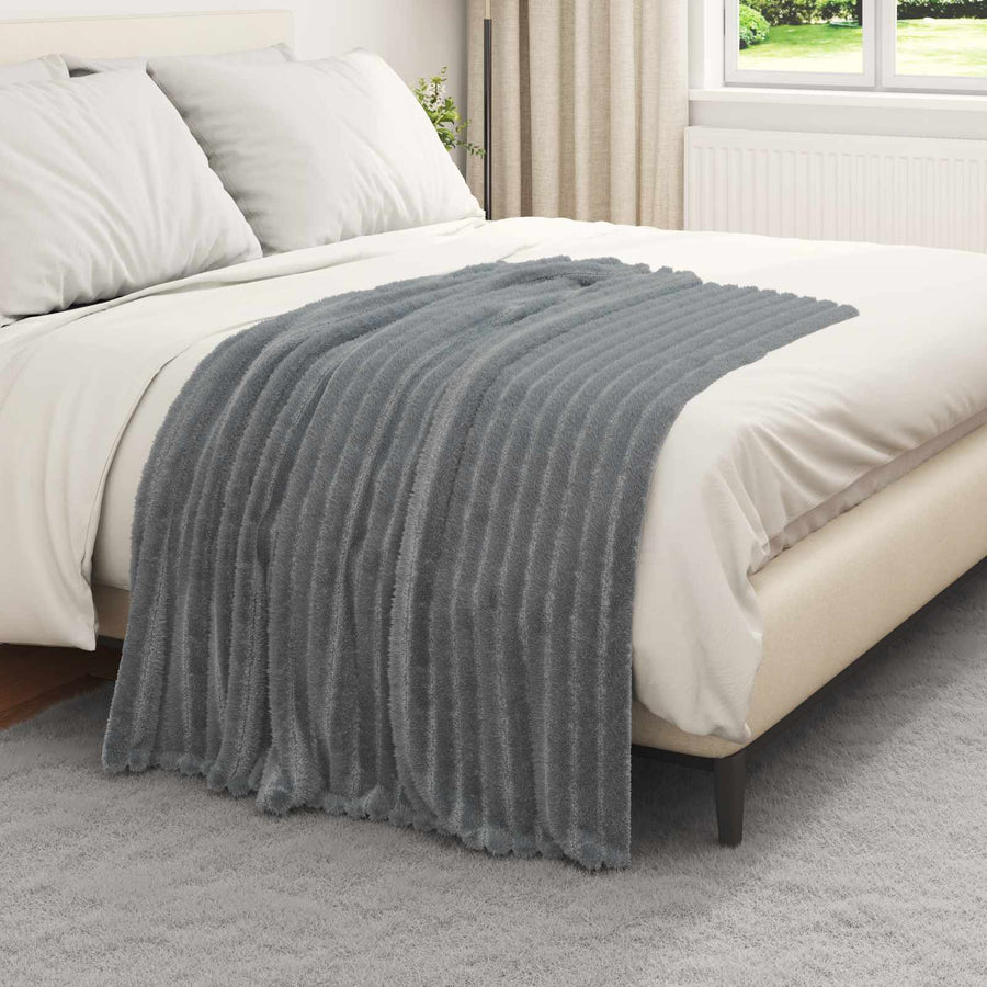 Kleden 6 stuks Donkergrijs 150 x 130 cm Fleece