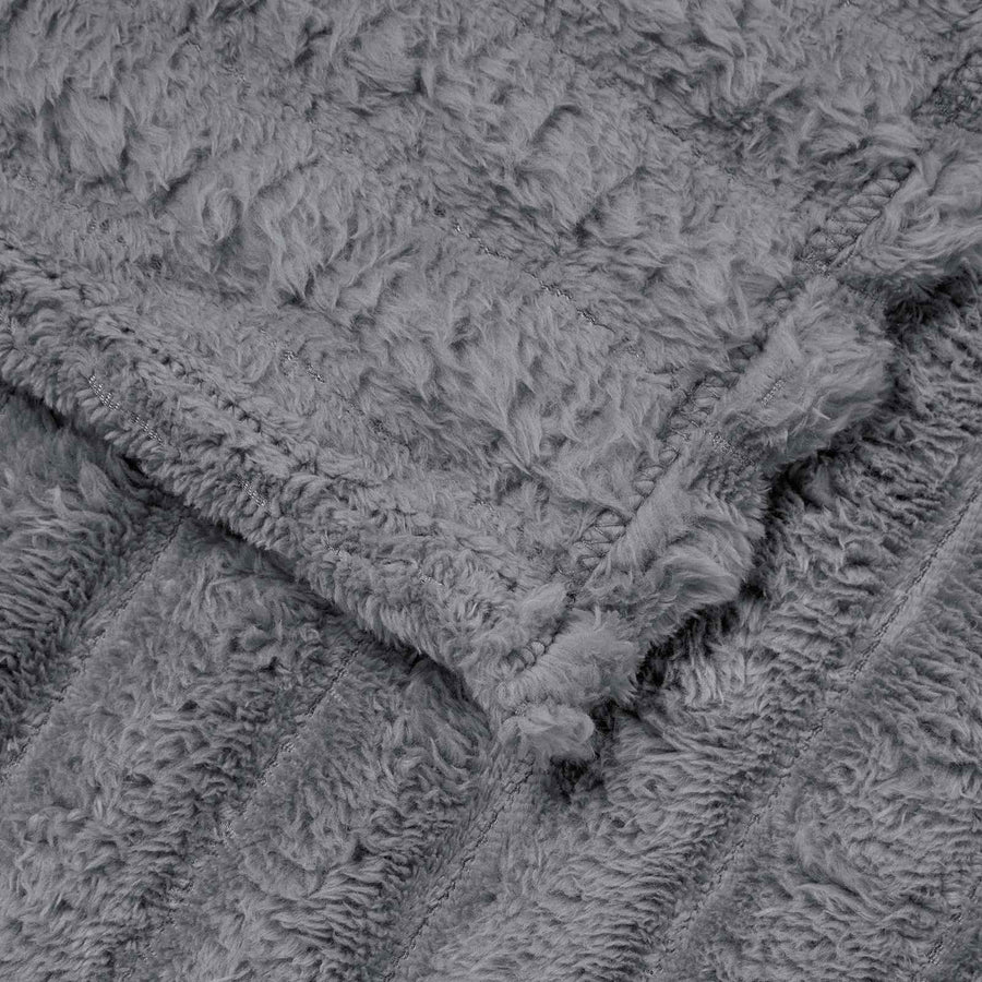 Kleden 6 stuks Donkergrijs 240 x 220 cm Fleece