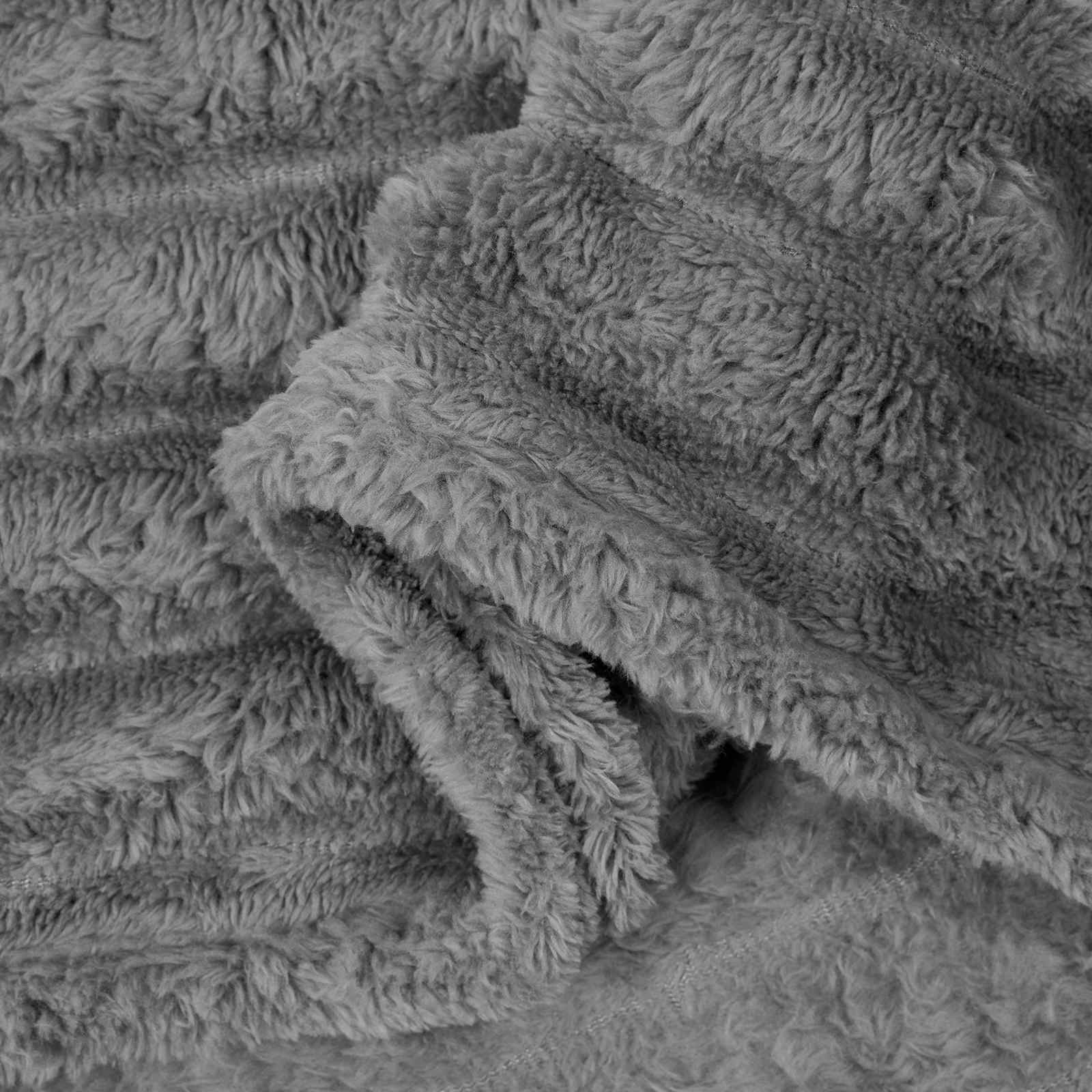 Kleden 6 stuks Donkergrijs 270 x 240 cm Fleece