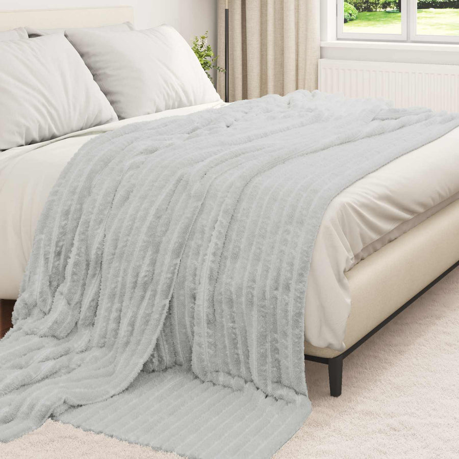 Kleden 6 stuks Grijs 240 x 220 cm Fleece