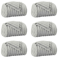 Kleden 6 stuks Grijs 240 x 220 cm Fleece