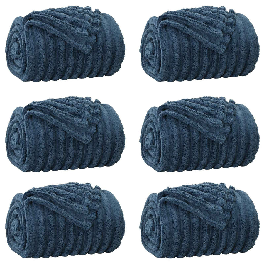 Kleden 6 stuks Marineblauw 150 x 130 cm Fleece