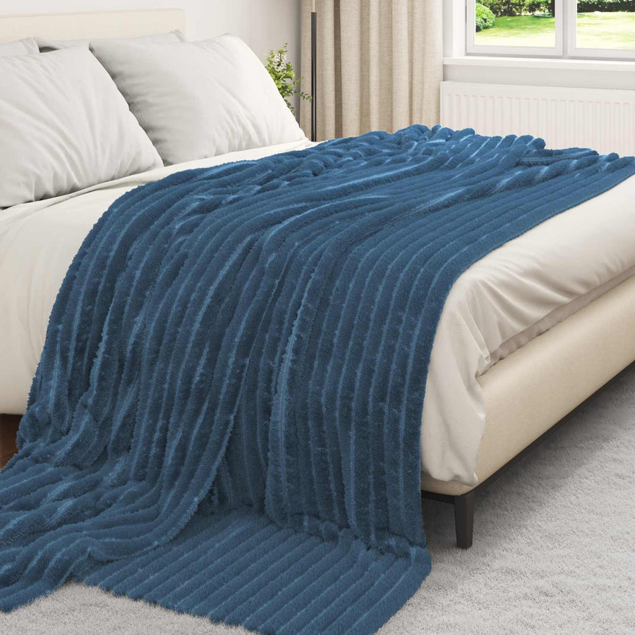 Kleden 6 stuks Marineblauw 270 x 240 cm Fleece