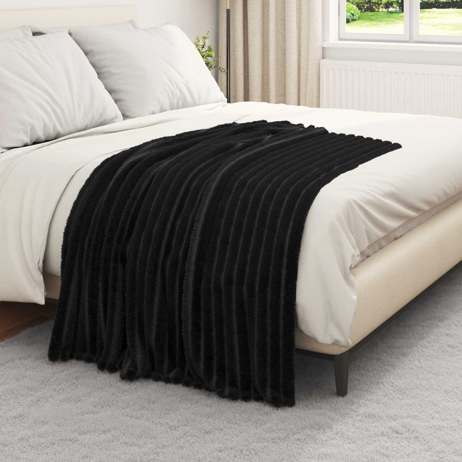 Kleden 6 stuks Zwart 150 x 130 cm Fleece