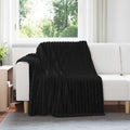 Kleden 6 pcs Zwart 200 x 150 cm Fleece