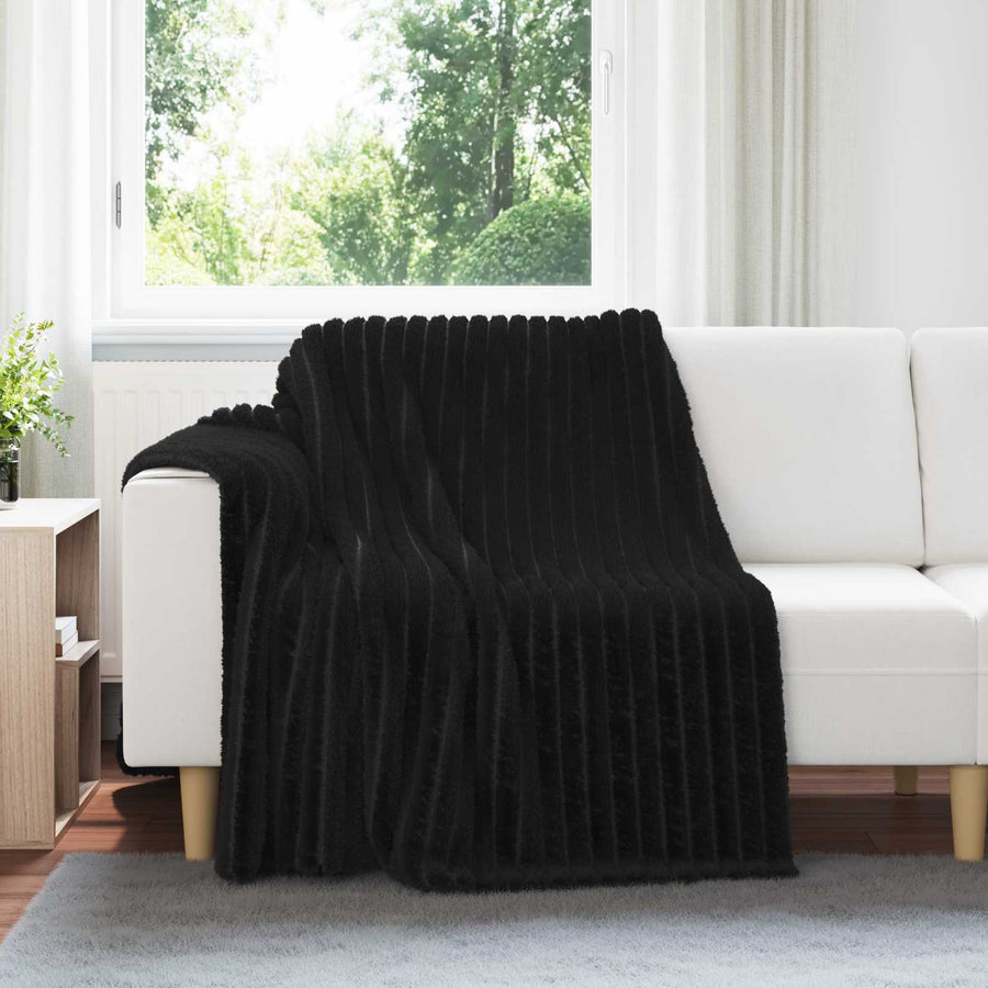 Kleden 6 stuks Zwart 200 x 150 cm Fleece