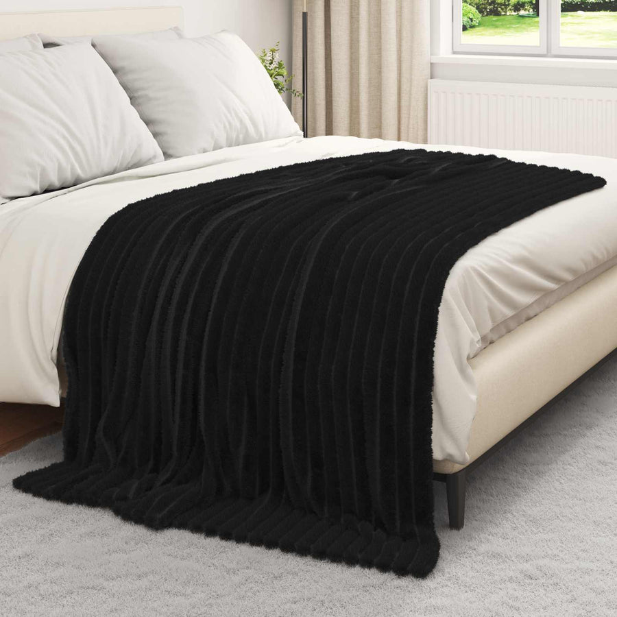 Kleden 6 stuks Zwart 200 x 150 cm Fleece