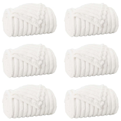 Kleden 6 stuks Wit 150 x 130 cm Fleece