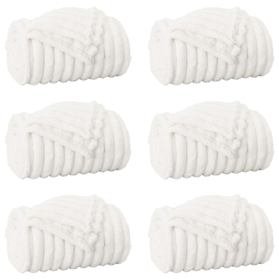 Kleden 6 stuks Wit 150 x 130 cm Fleece