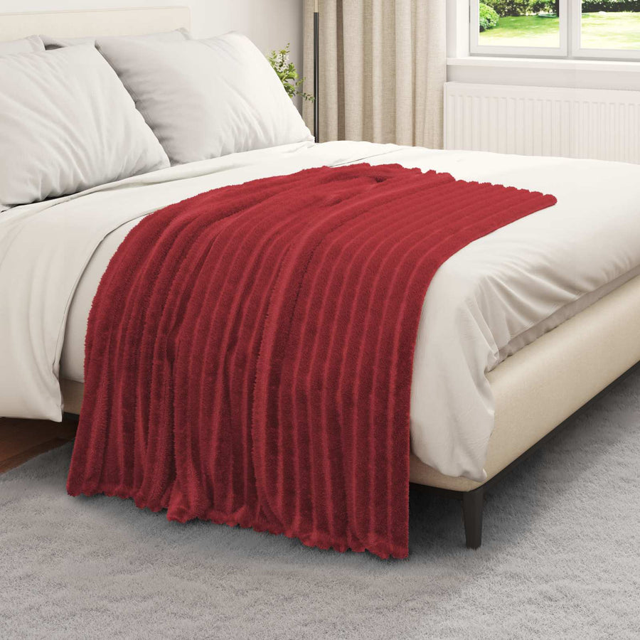 Kleden 6 stuks Bordeaux Rood 150 x 130 cm Fleece