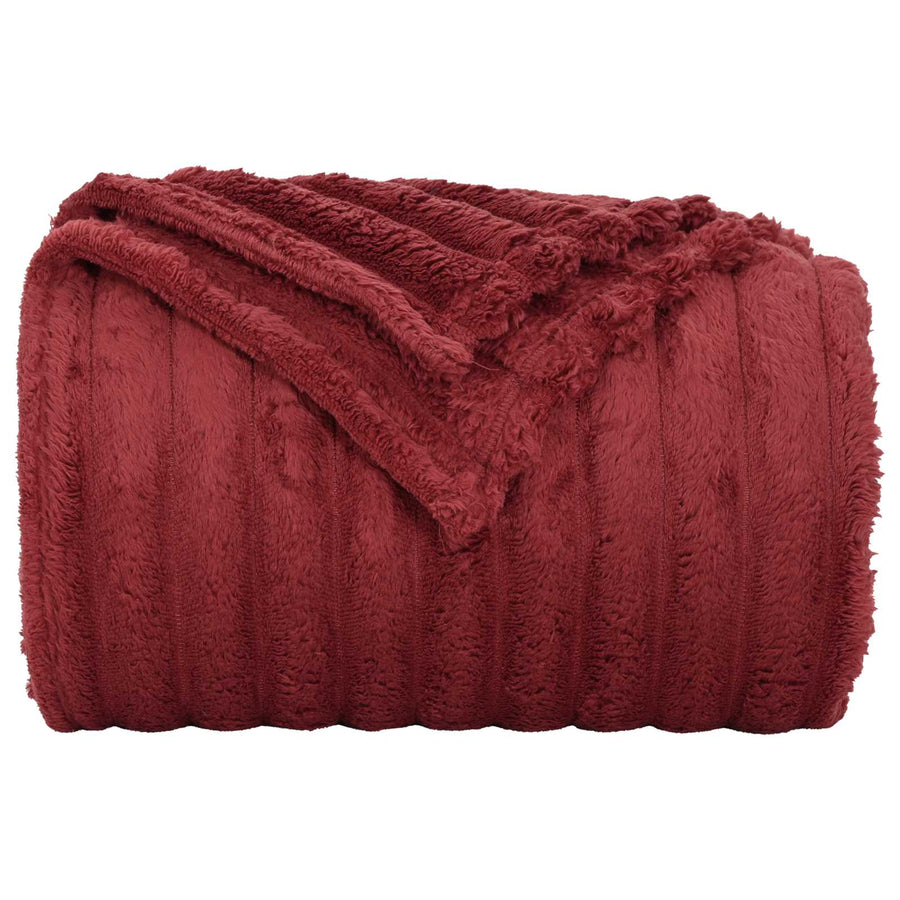 Kleden 6 stuks Bordeaux Rood 150 x 130 cm Fleece