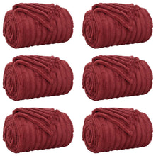 Kleden 6 stuks Bordeaux Rood 200 x 150 cm Fleece