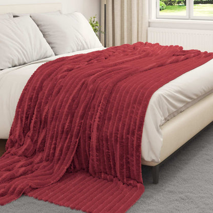 Kleden 6 stuks Bordeaux Rood 240 x 220 cm Fleece