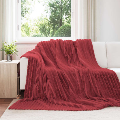 Kleden 6 stuks Bordeaux Rood 270 x 240 cm Fleece