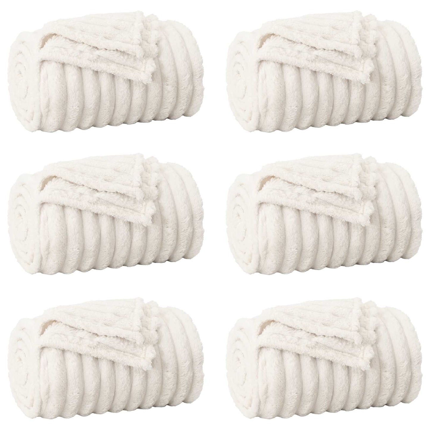 Kleden 6 stuks Crème 270 x 240 cm Fleece