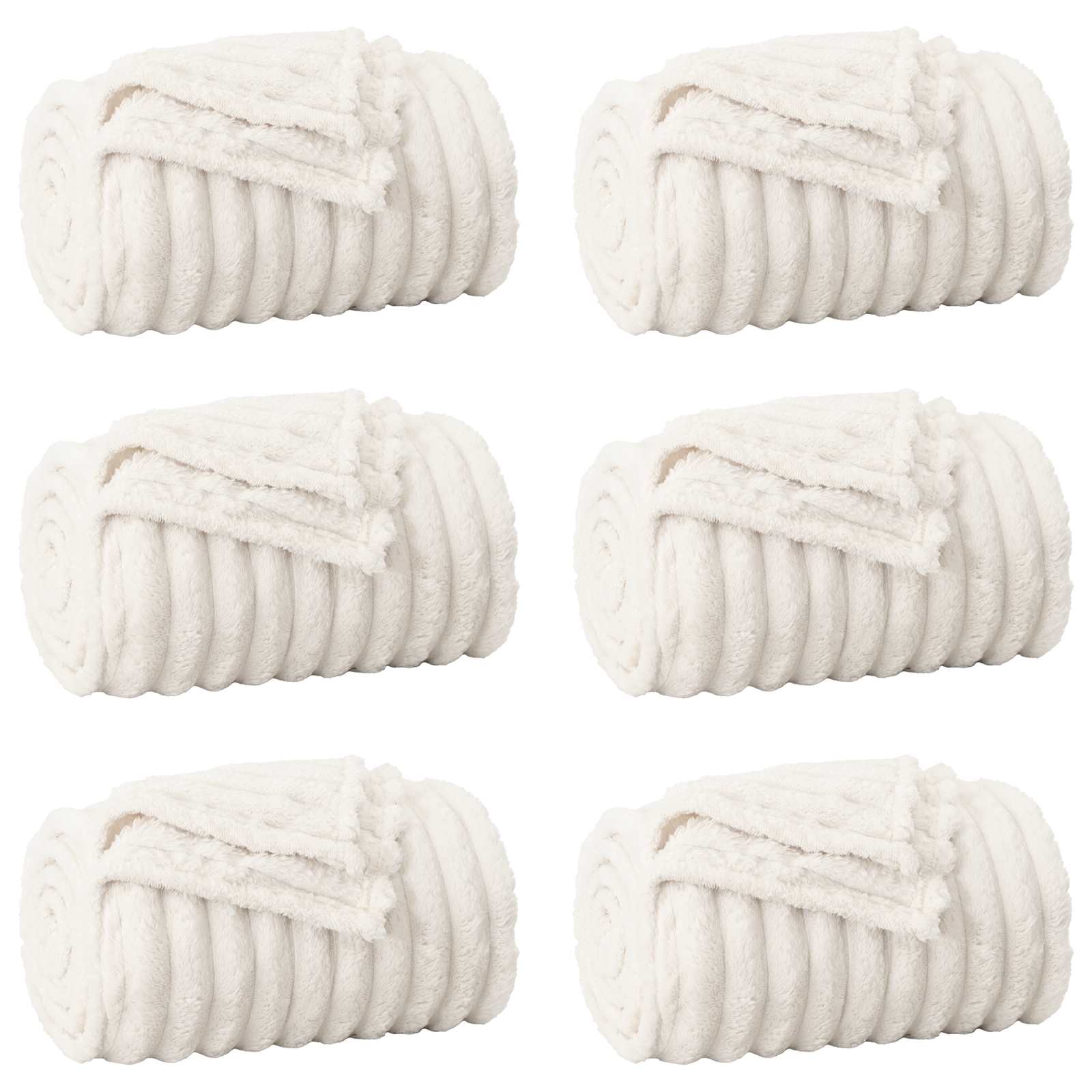 Kleden 6 stuks Crème 270 x 240 cm Fleece