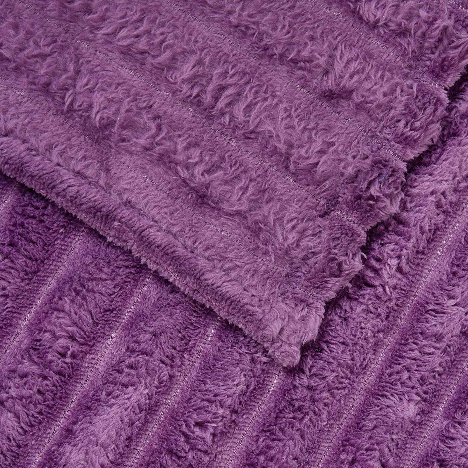 Kleden 6 stuks Paars 150 x 130 cm Fleece