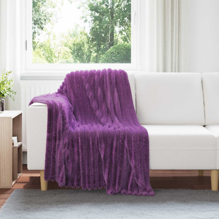 Kleden 6 stuks Paars 150 x 130 cm Fleece