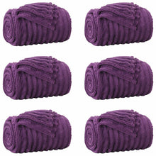 Kleden 6 stuks Paars 150 x 130 cm Fleece