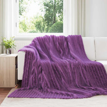 Kleden 6 stuks Paars 240 x 220 cm Fleece