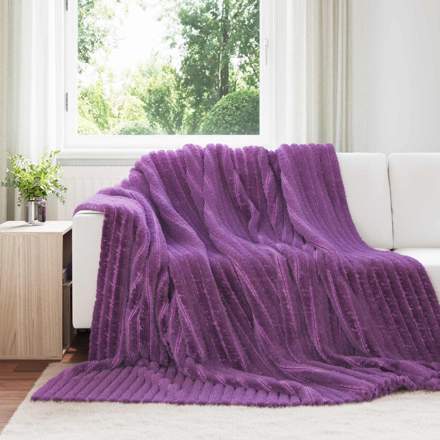 Kleden 6 stuks Paars 240 x 220 cm Fleece