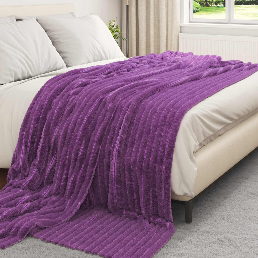 Kleden 6 stuks Paars 270 x 240 cm Fleece