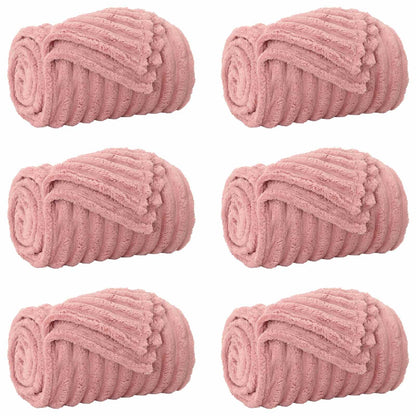 Kleden 6 stuks Roze 200 x 150 cm Fleece