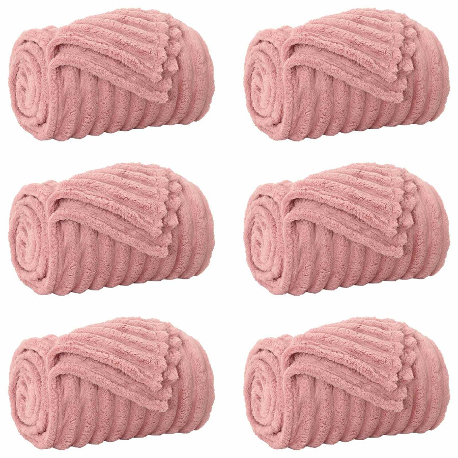 Kleden 6 pcs Roze 240 x 220 cm Fleece
