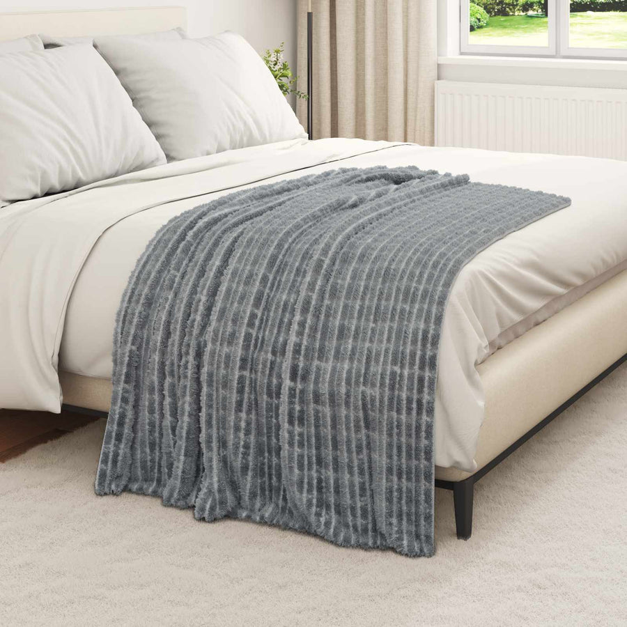 Gooi Deken Donkergrijs 150 x 130 cm Fleece