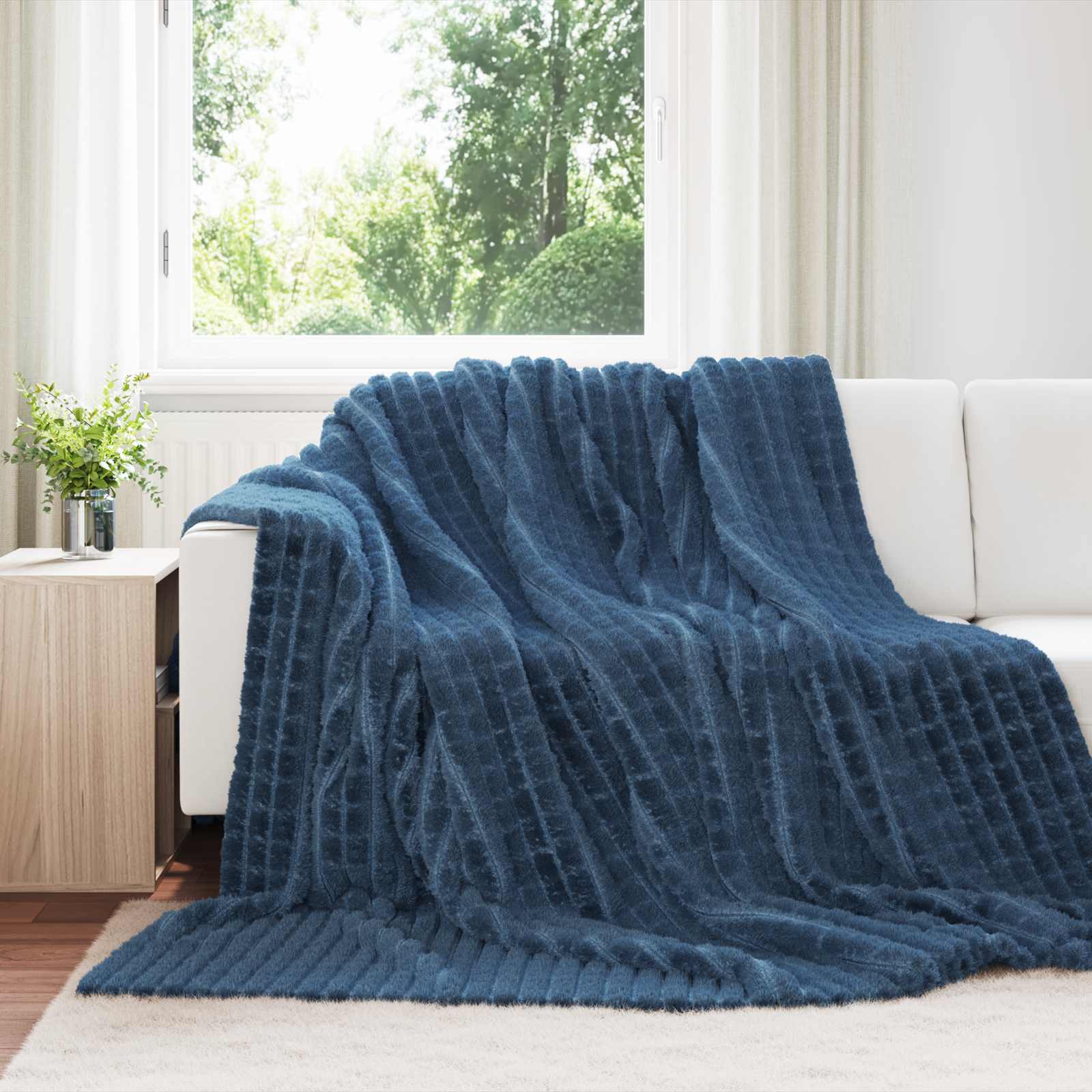 Gooi Deken Marineblauw 240 x 220 cm Fleece