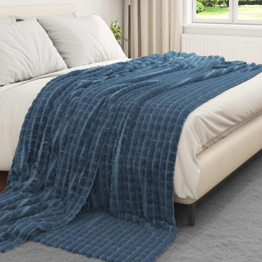 Gooi Deken Marineblauw 240 x 220 cm Fleece
