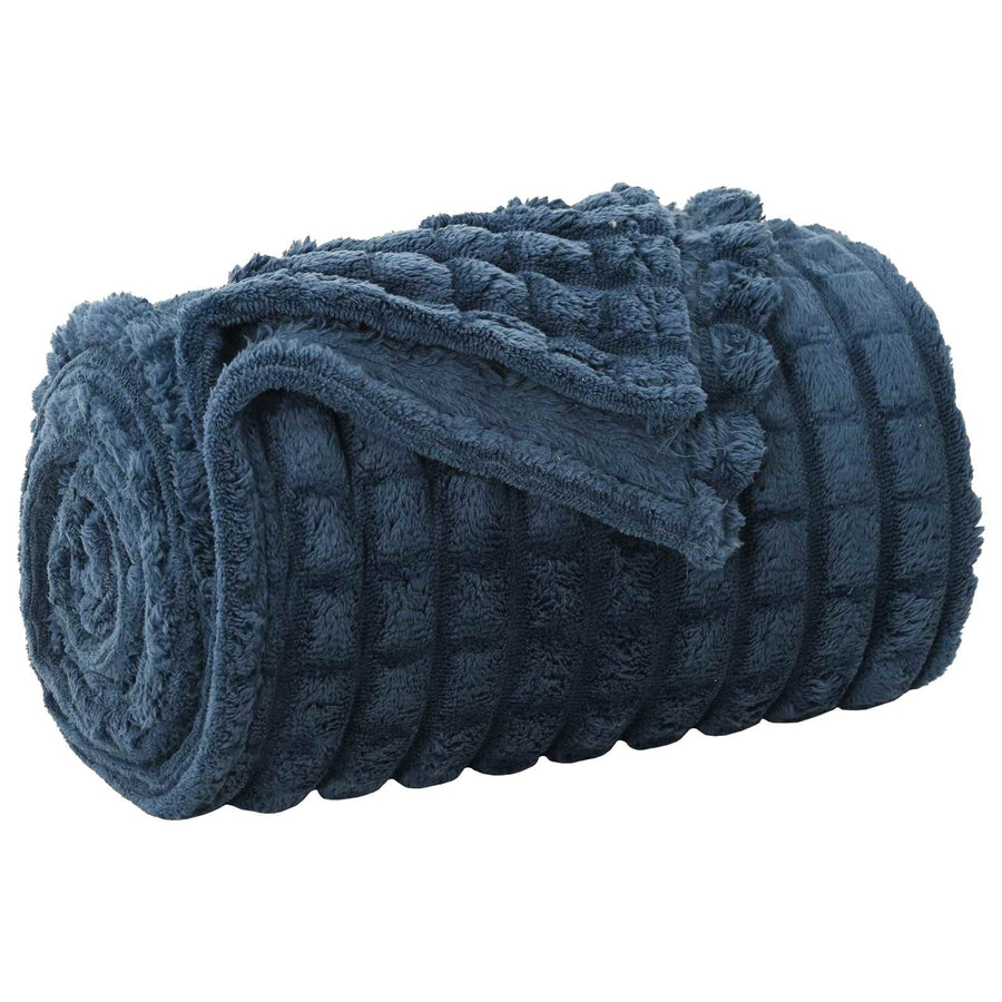 Gooi Deken Marineblauw 240 x 220 cm Fleece