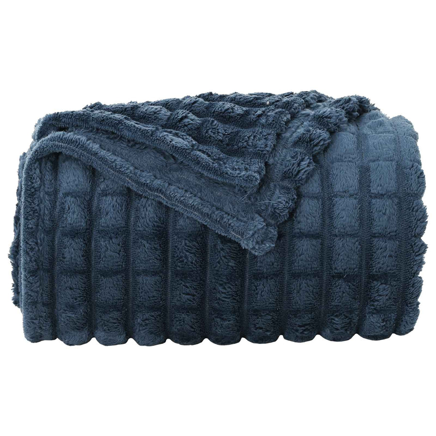 Gooi Deken Marineblauw 270 x 240 cm Fleece