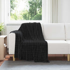 Gooi deken fleece zwart 150 x 130 cm
