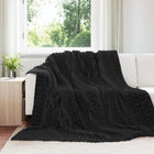 Gooi deken fleece zwart 240 x 220 cm