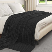 Gooi deken fleece zwart 270 x 240 cm