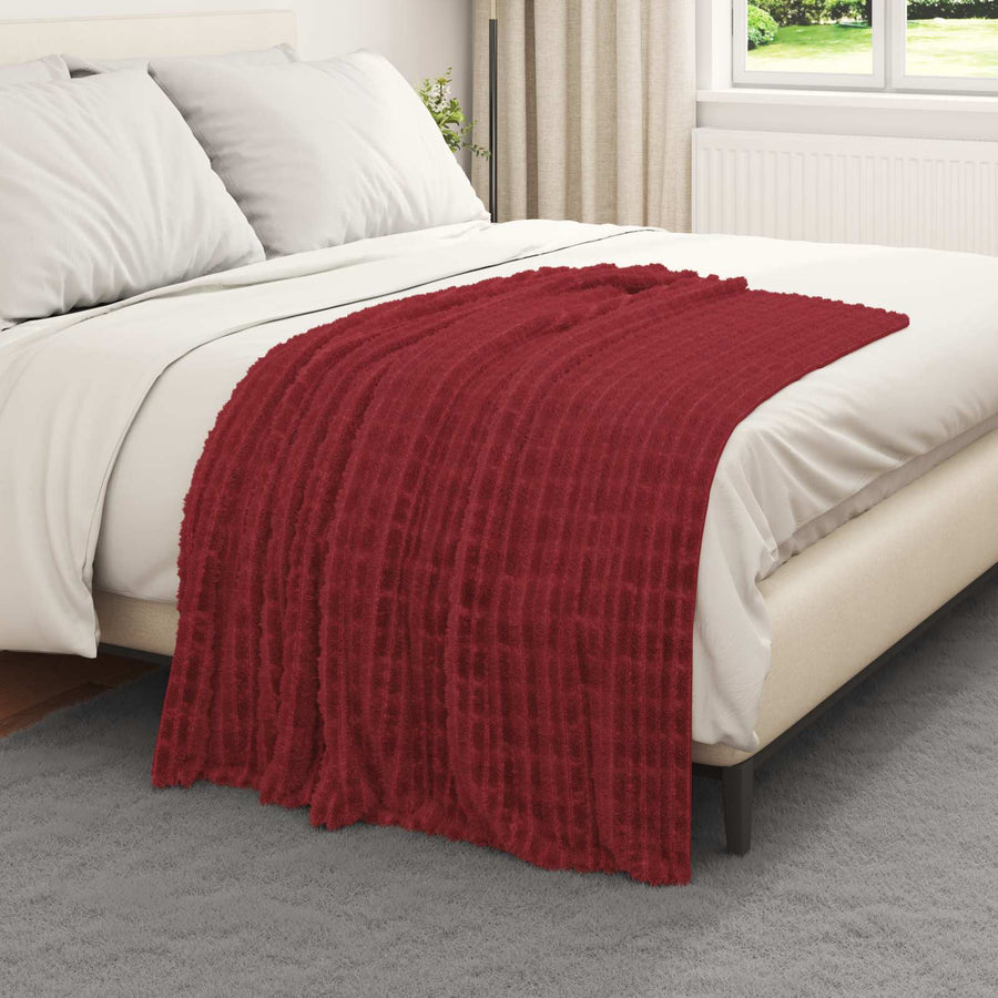 Gooi Deken Bordeaux Rood 150 x 130 cm Fleece
