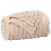Dekens 6 stuks 150x130 cm fleece beige