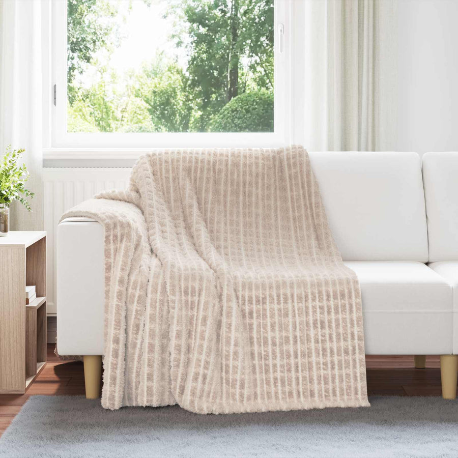 Kleden 6 stuks Beige 200 x 150 cm Fleece