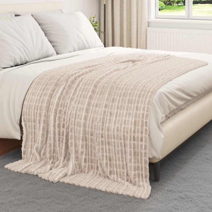 Kleden 6 stuks Beige 200 x 150 cm Fleece