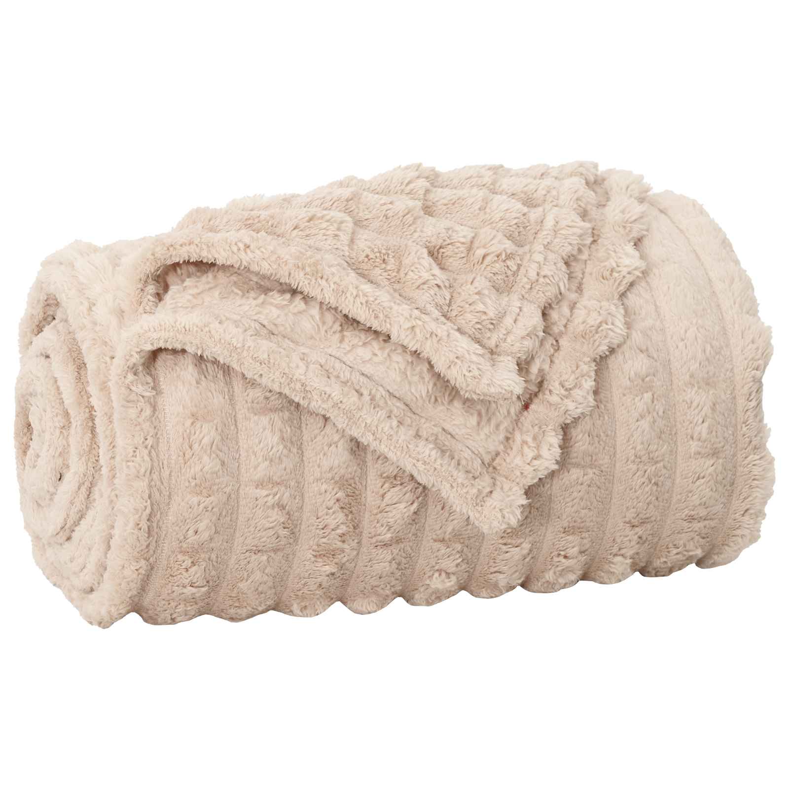 Kleden 6 stuks Beige 200 x 150 cm Fleece