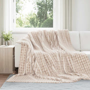 Dekens 6 stuks beige 240 x 220 cm fleece