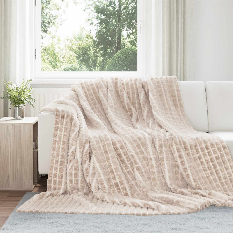 Kleden 6 stuks Beige 240 x 220 cm Fleece