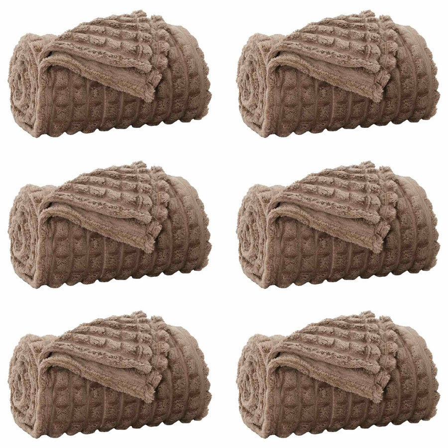 Kleden 6 stuks Kameel 150 x 130 cm Fleece