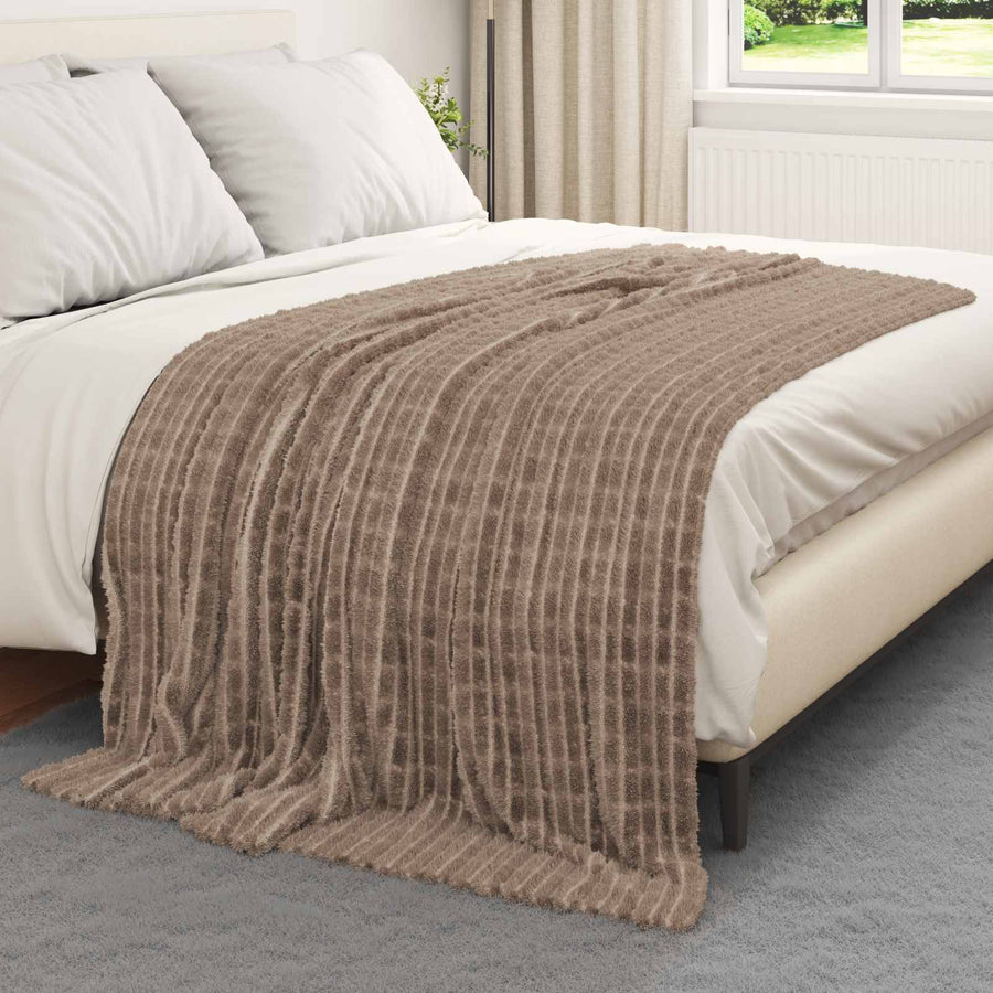 Kleden 6 stuks Kameel 200 x 150 cm Fleece
