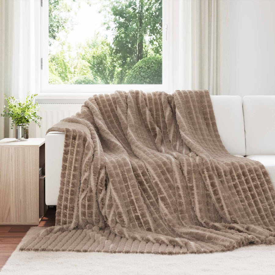 Kleden 6 stuks Kameel 240 x 220 cm Fleece