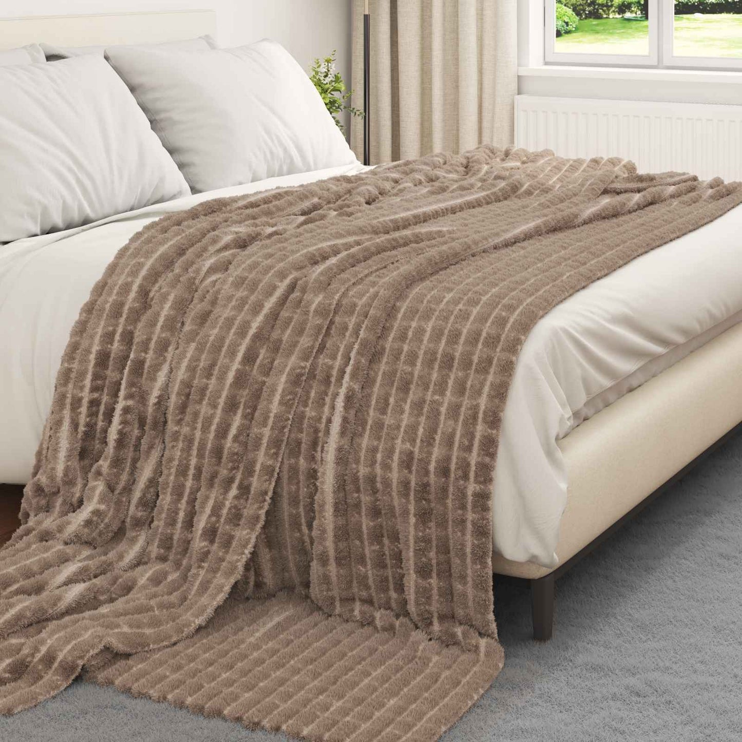 Kleden 6 stuks Kameel 270 x 240 cm Fleece